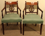 A Pair of Regency Mahogany Lyr