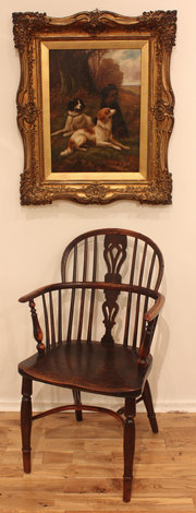 antique furniture yew wood low back windsor chai Yew Wood Low Back Windsor Chai