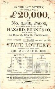 State Lottery Handbill   1806