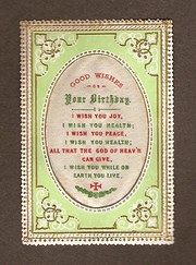Victorian Silk Birthday Card