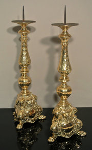 Large Pair of Victorian Brass