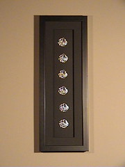 antique silver Framed Six Solid Silver Britannia Buttons