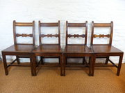 antique furniture set of four 18thc welsh oak di Set of Four 18thC Welsh Oak Di