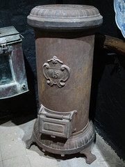 c1920s French Cast Iron Wood C