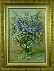 Blue and White Flowers Russian