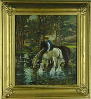 Farmer watering Horses Alexand