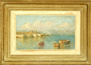 Rowing Boats in a Harbour poss