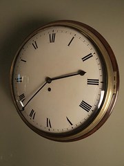 Georgian Mahogany Cased 14" Fusee Dial Clock