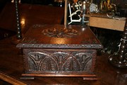 Antique Carved Oak Box