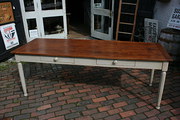Antique French Oak Painted Far