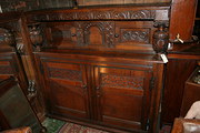 Antique Oak Corner Cupboard