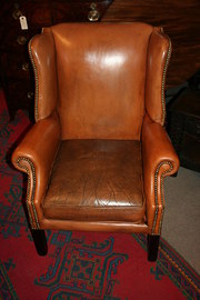 Leather Wing Armchair