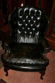 Leather Wing Armchair