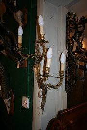 Pair of Antique Gilded Wall Li