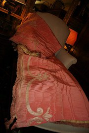 Pair of Coral Antique Curtains