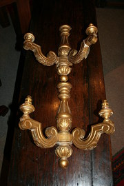 Pair of French Gilded Wall Lig