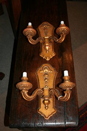 Pair of Gilded Wall Lights