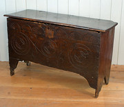 antique furniture 17th century oak coffer engaln 17th Century oak coffer Engaln