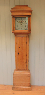 antique clocks & timepieces 30 hour pine longcase clock 17 30 Hour Pine Longcase Clock 17