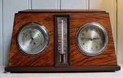 antique barometers and barographs clock thermometer and baromete Clock thermometer and baromete