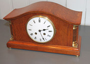 Golden oak mantel clock Englan