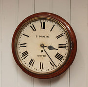 Mahogany 12 Fusee Dial Clock 1