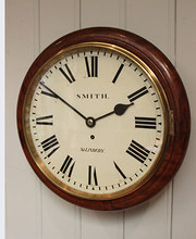 Mahogany Cased Fusee Dial Cloc