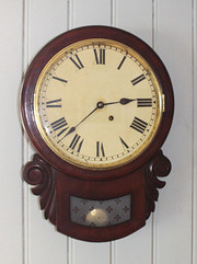 antique clocks & timepieces mahogany drop dial wall clock Mahogany drop dial wall clock