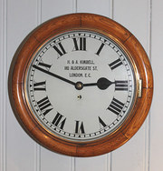 antique clocks & timepieces oak cased dial clock england c Oak cased dial clock England c