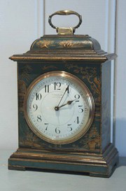 antique clocks & timepieces rare blue chinoserie miniature Rare Blue Chinoserie Miniature