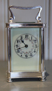 antique clocks & timepieces silver plated timepiece carria Silver Plated Timepiece Carria