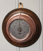 Small Copper Aneroid barometer