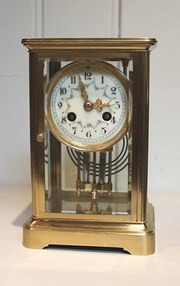 Small Four Glass Mantel Clock
