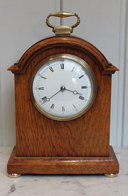 Solid Golden Oak bracket Clock