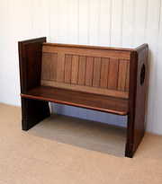 Solid Oak Church Pew