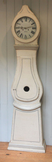 antique clocks & timepieces swedish painted mora longcase Swedish Painted Mora Longcase