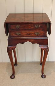 Walnut Drop Leaf Side Table
