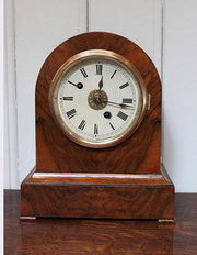 Walnut Mantel Clock German c 1