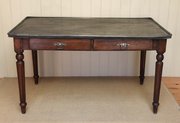antique furniture zinc top dining table Zinc Top Dining Table