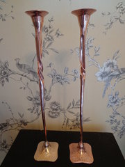 Arts  Crafts Copper Candlestic