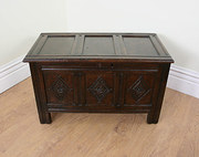 antique furniture charles ii oak church coffer c Charles II Oak Church Coffer c