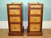 antique furniture pair mahogany bedside Pair Antique Mahogany Bedside