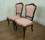 Pair French Style Walnut Stand