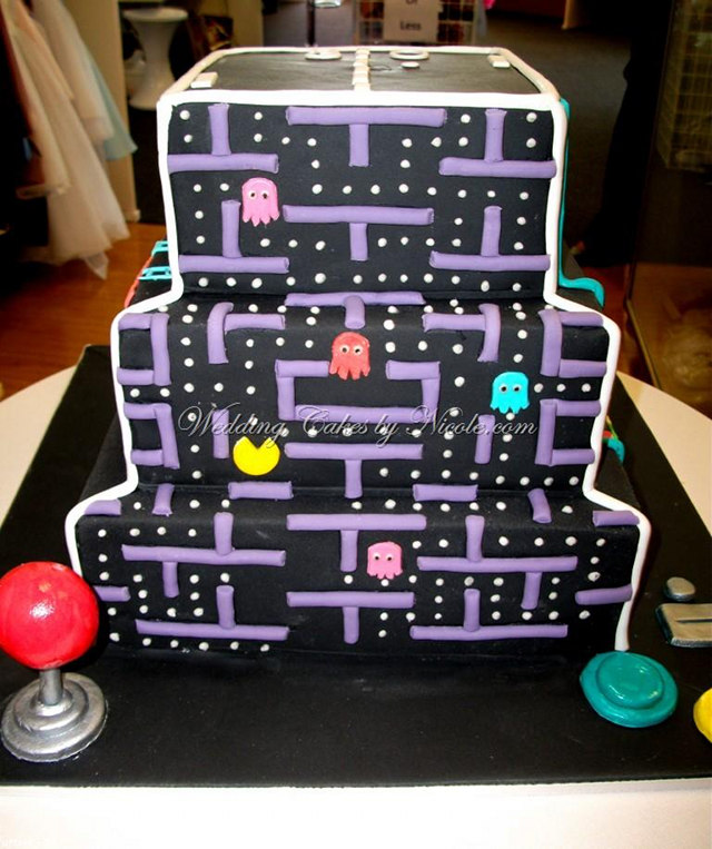 Happy birthday wishes hd wallpaper Retro classic games turned into tasty cake!