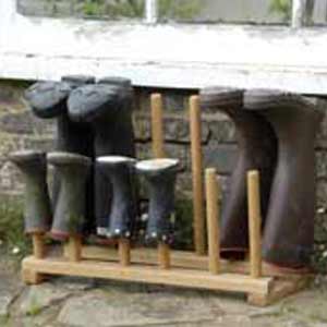 Oak Wellie boot stands