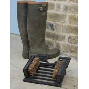 Cast Iron Wellington Boot Jack showing brushes