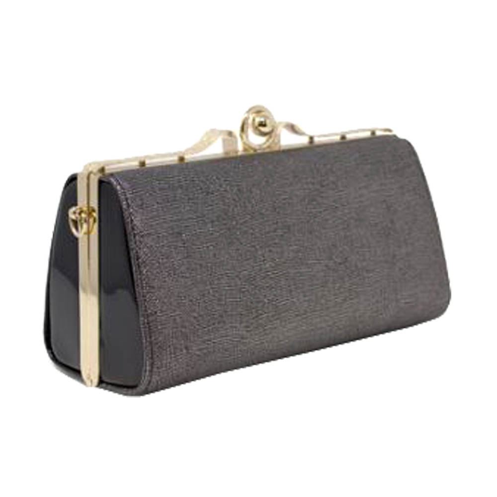 New Glitter Patent Leather Hardcase Ladies Bridal Clutch Bag Purse