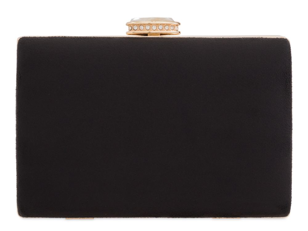 New Faux Suede Pearl Studs Hard Compact Ladies Bridal Clutch Bag Purse