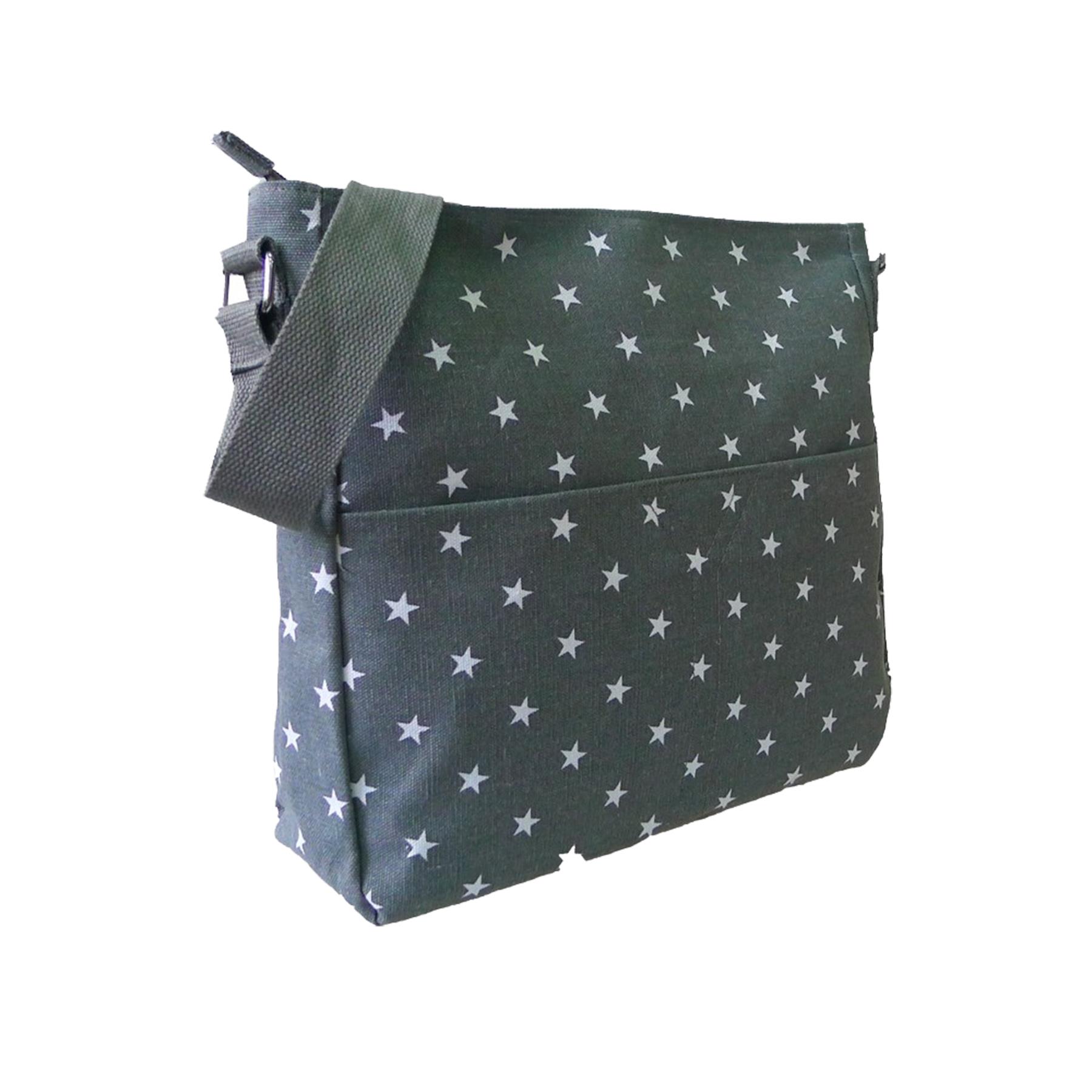 New Star Heart Floral Print Ladies Canvas Festival Crossbody Bag