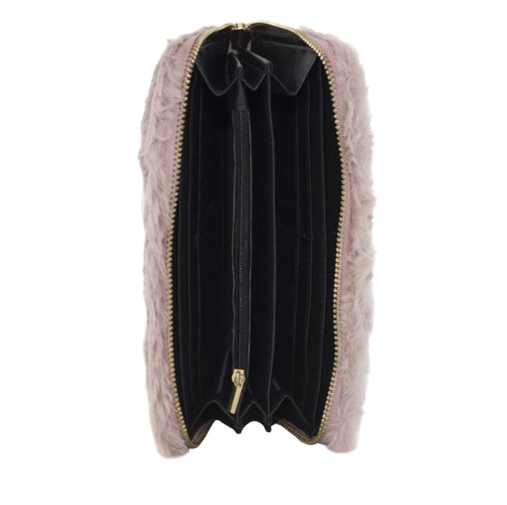 New Ladies Fashion Coloured Synthetic Fur Clutch Tote Bag Purse